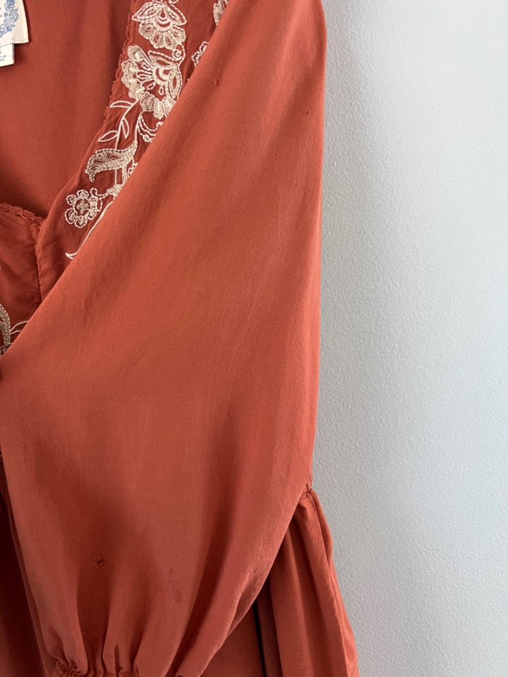 Francescas Blue Rain burnt orange boho maxi dress, small - Picture 11 of 11